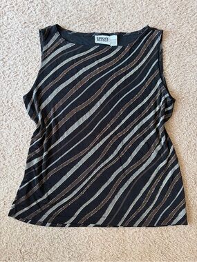Vintage Made in USA Sparkly Striped Chico’s Tank
